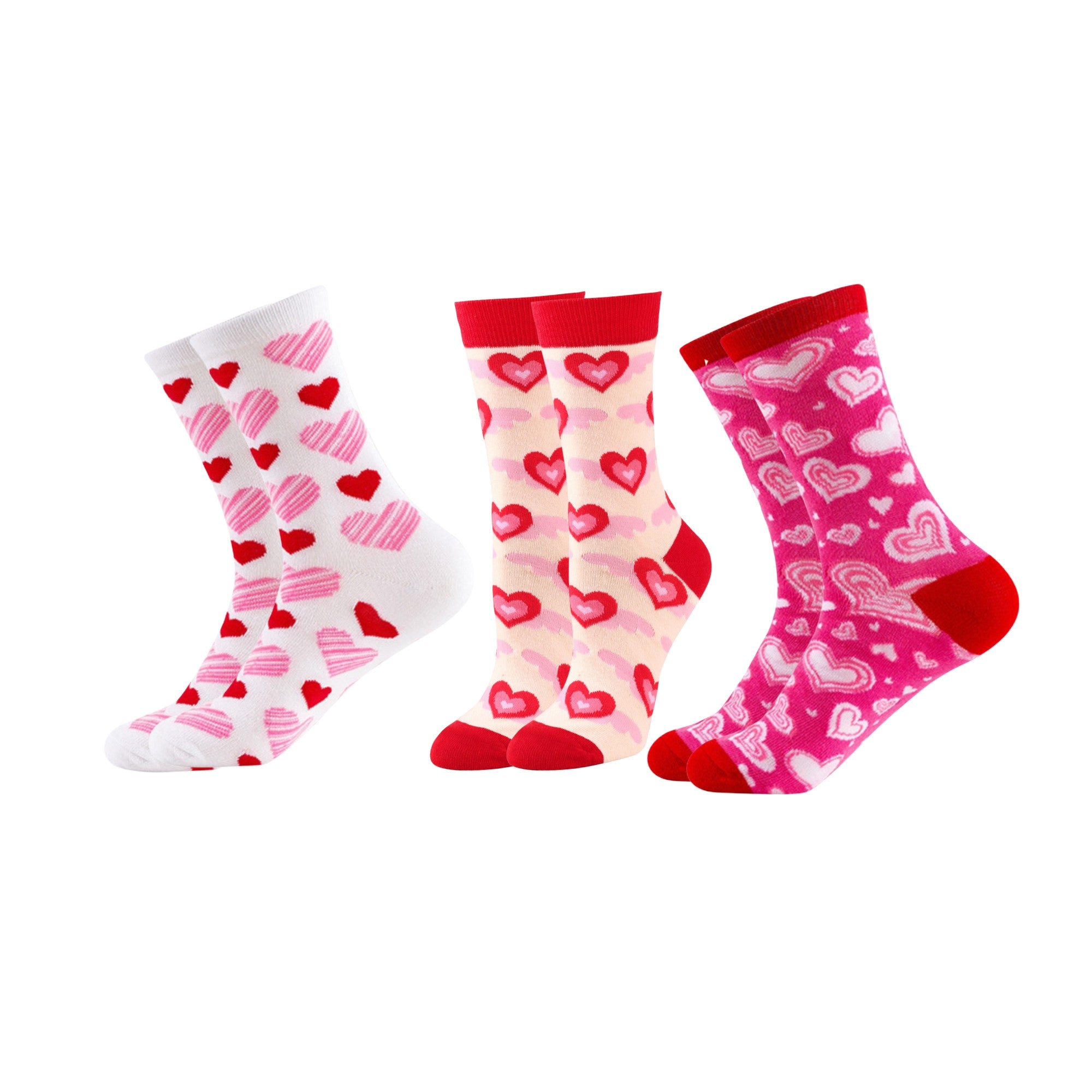 Krystina's Collection Womens Heart Socks One Size - Assorted Designs