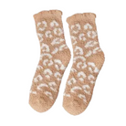 Fluffy Cosy Socks Animal Print Design One Size - Various Colours