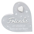 Cherished Hearts Cool Grey Standing Heart Plaque - Various Designs