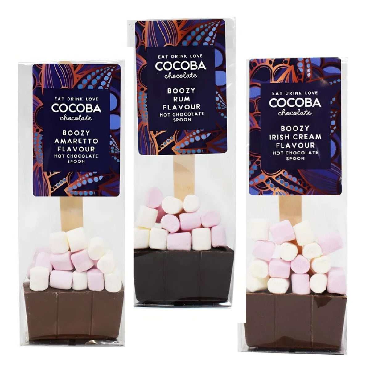 Cocoba Boozy Milk Chocolate Spoon with Marshmallows - Various Flavours