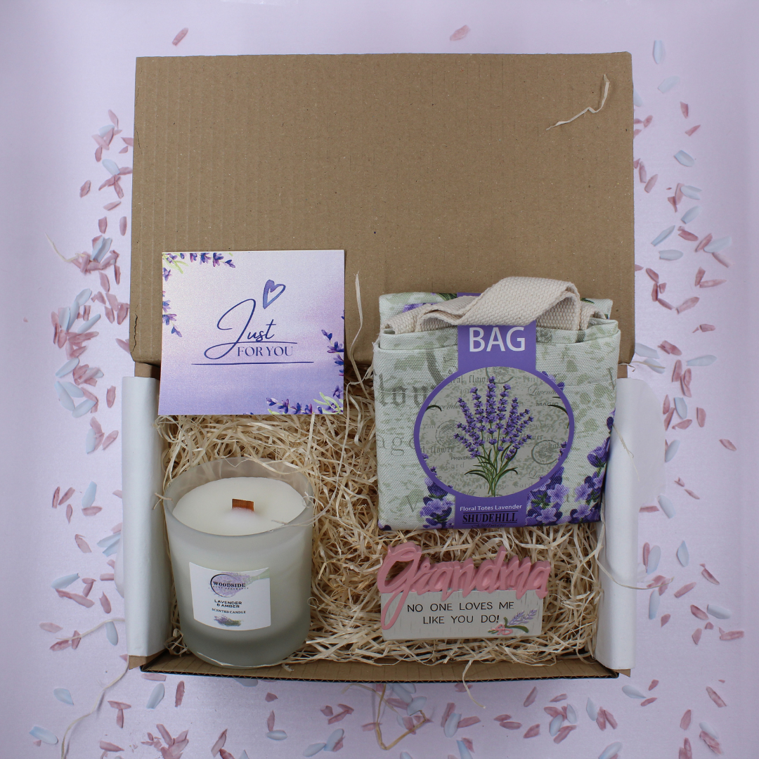 Grandma - Lavender Home Fragrance Candle Treat Box Hamper