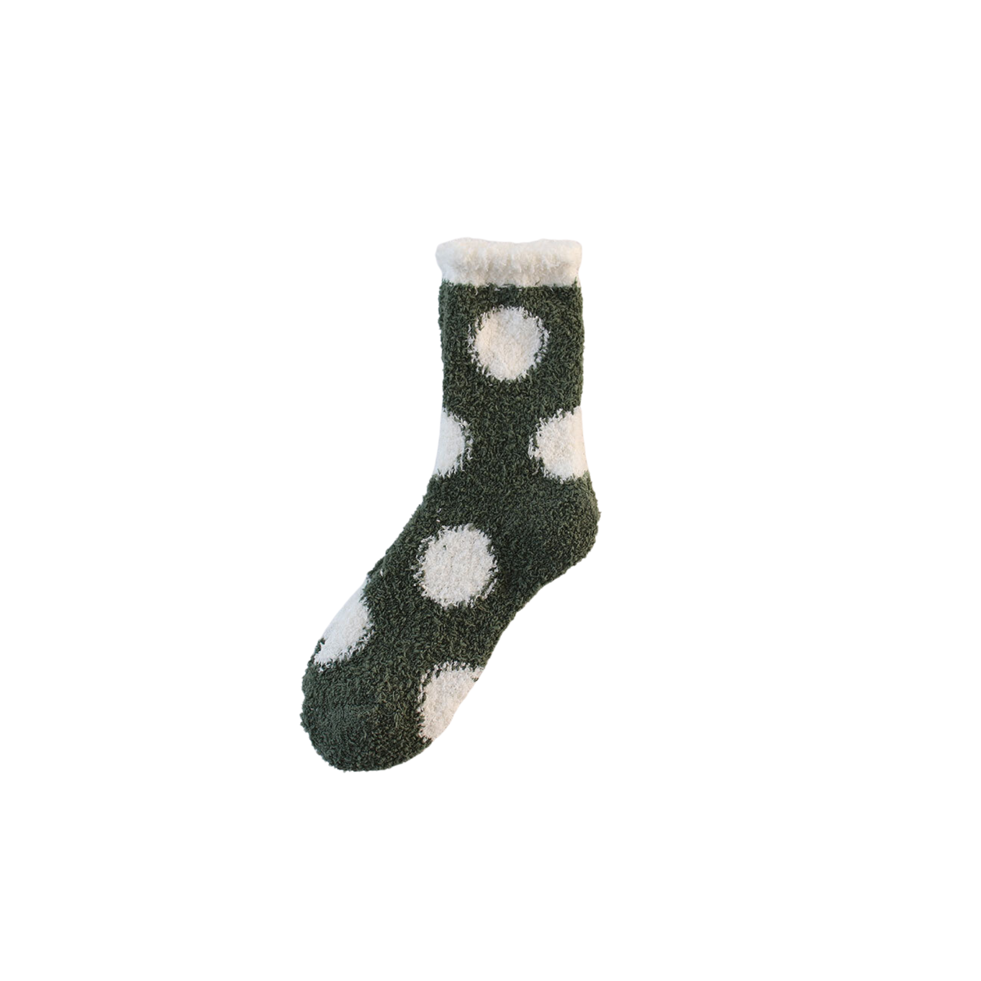 Fluffy Cosy Socks Spots Design One Size - Various Colours