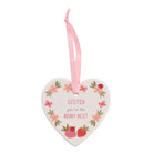 Love Life Ceramic Hanging Heart Plaque