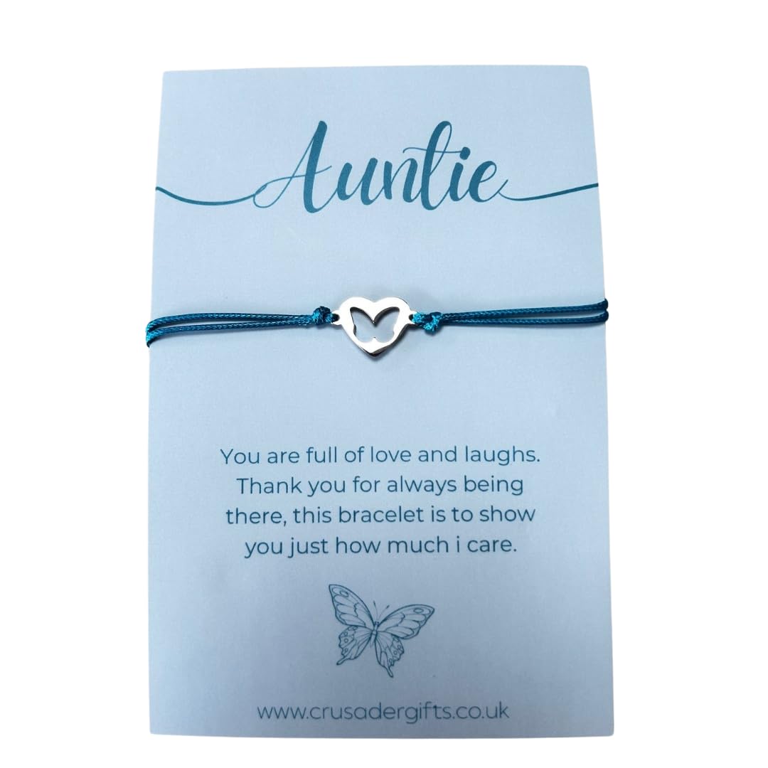 Woodside Home Living - Auntie Keepsake Letterbox Blue Bracelet 