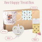 Bee Happy Mug Plaque Socks Treat Box Gift Hamper	