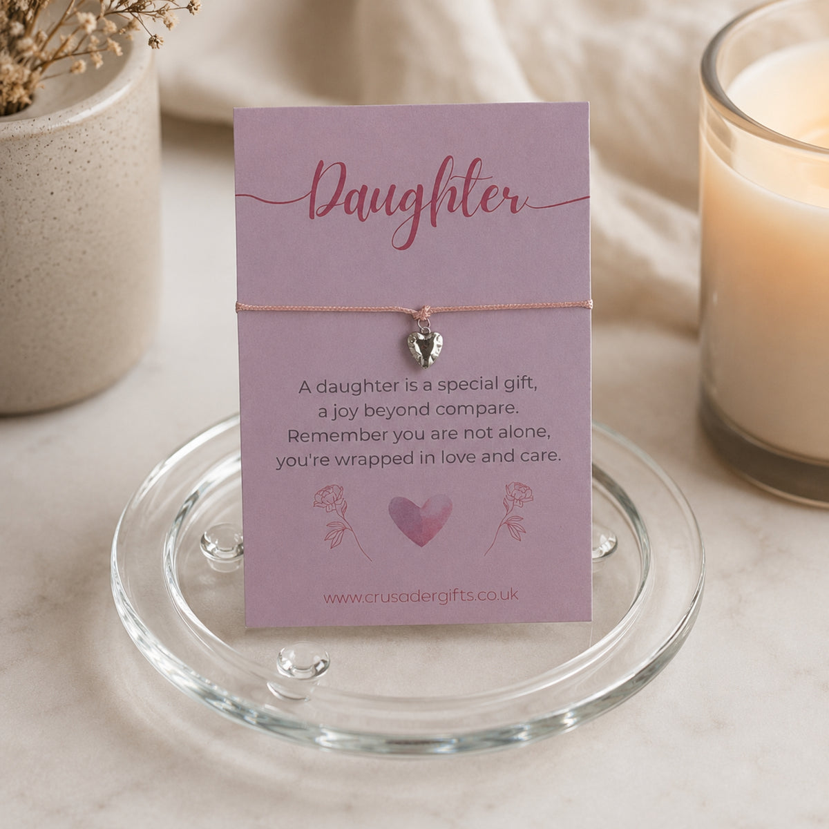 Pink Daughter Keepsake Bracelet