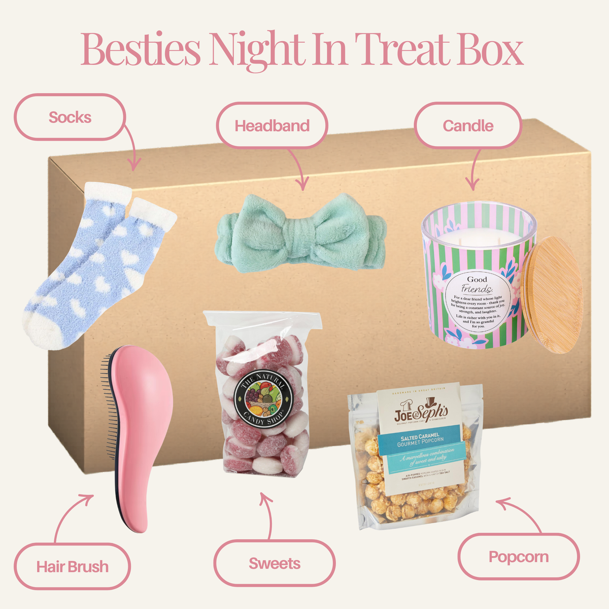 Besties Night In Treat Box - Labelled