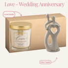 Love White & Gold Wedding Anniversary Gift Box Treat Box	