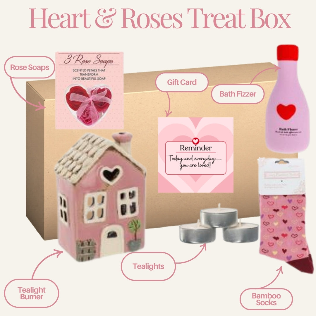 Hearts & Roses Treat Box Gift Hamper 