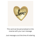 Love White & Gold Wedding Anniversary Gift Box Treat Box - Personalised Card