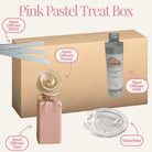 Pink Pastel Reed Diffuser Gift Set With Reeds & Plate - Pink Grapefruit & Lily Fragrance