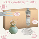 Green Reed Diffuser Vase Gift Set With Pink Grapefruit & Lily Fragrance
