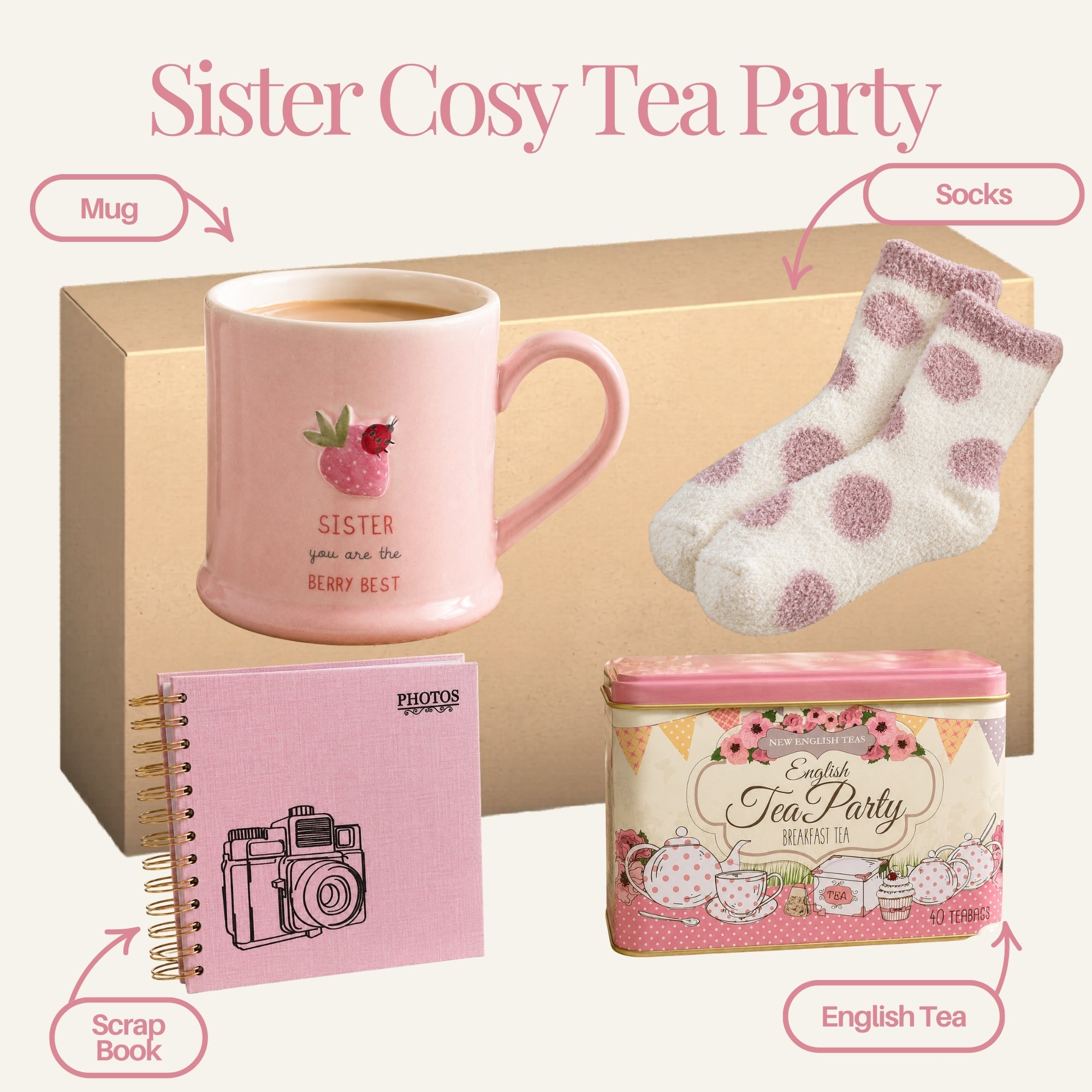 Sister's Cosy Tea Party Gift Set Box