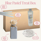 Fresh Linen Blue Pastel Reed Diffuser Gift Set With Refill Reeds & Plate 