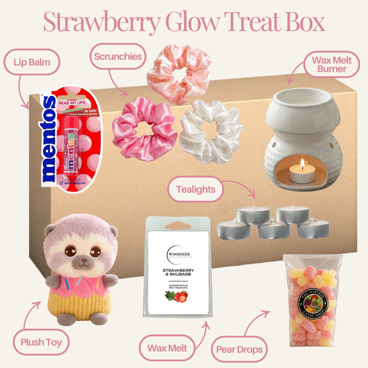 Strawberry Glow Treat Box Labelled