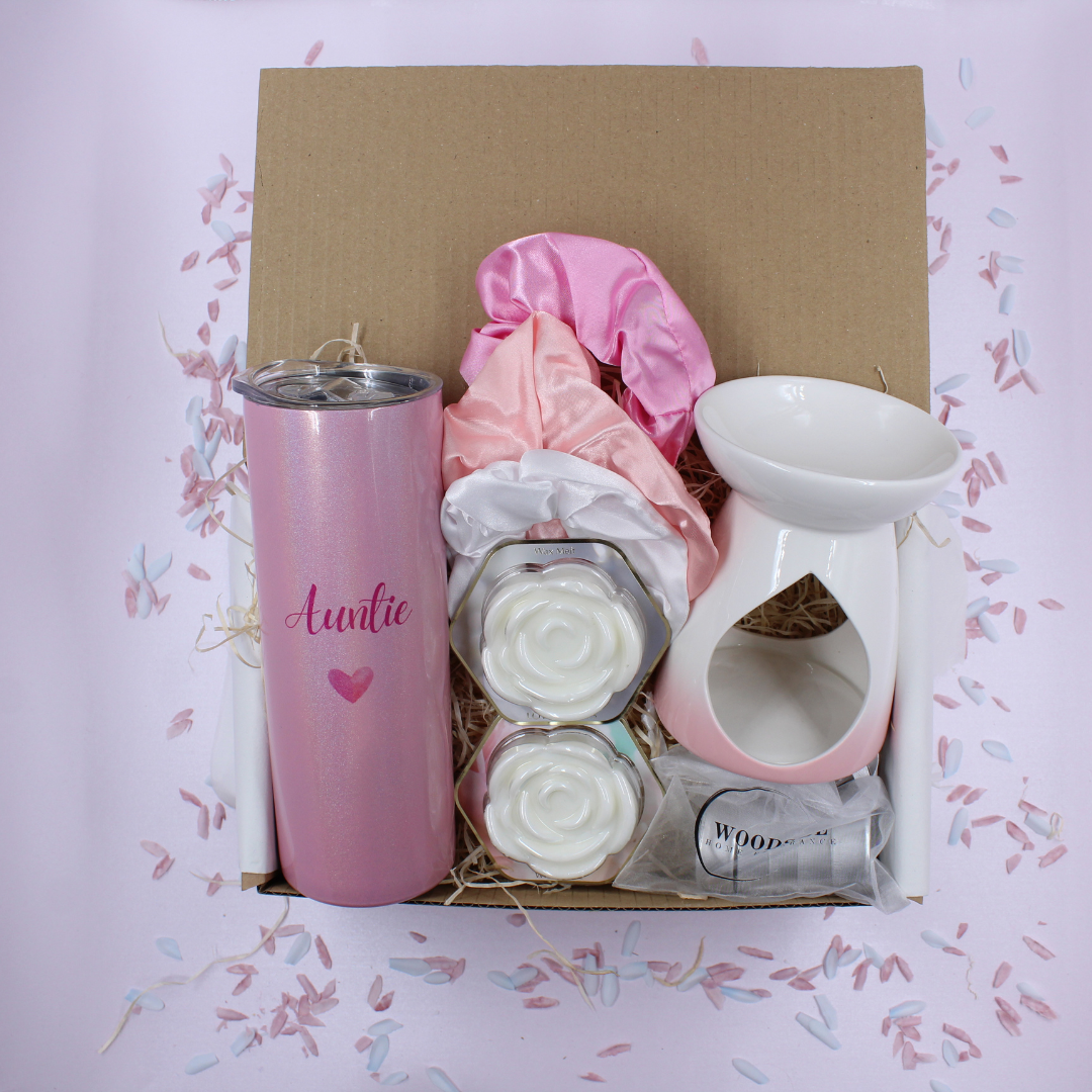 Auntie Pink Infinity Heart - Home Fragrance Teardrop Burner & Wax Melts Treat Box