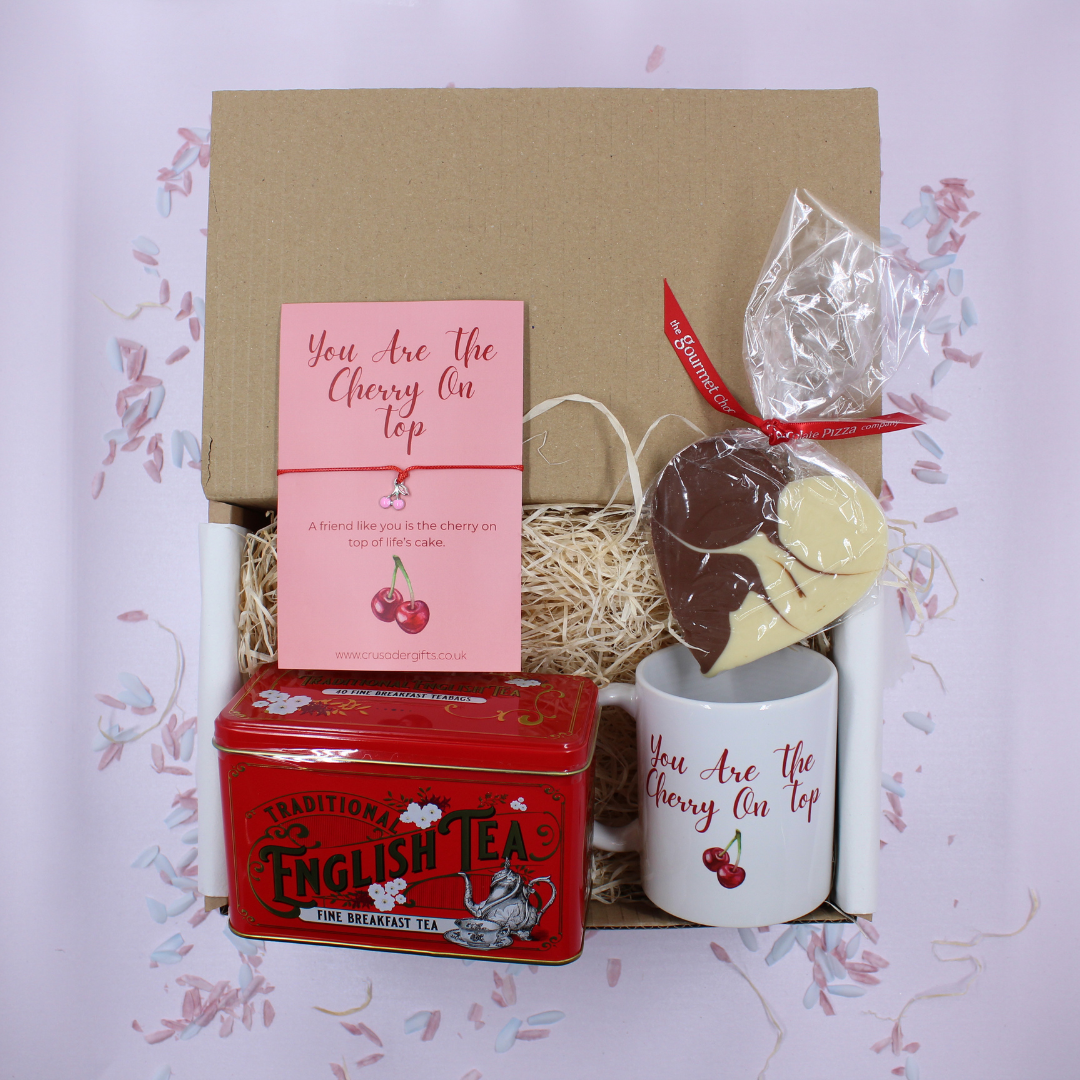 You Are The Cherry On Top Ceramic Mug & Tea Set Treat Gift Box