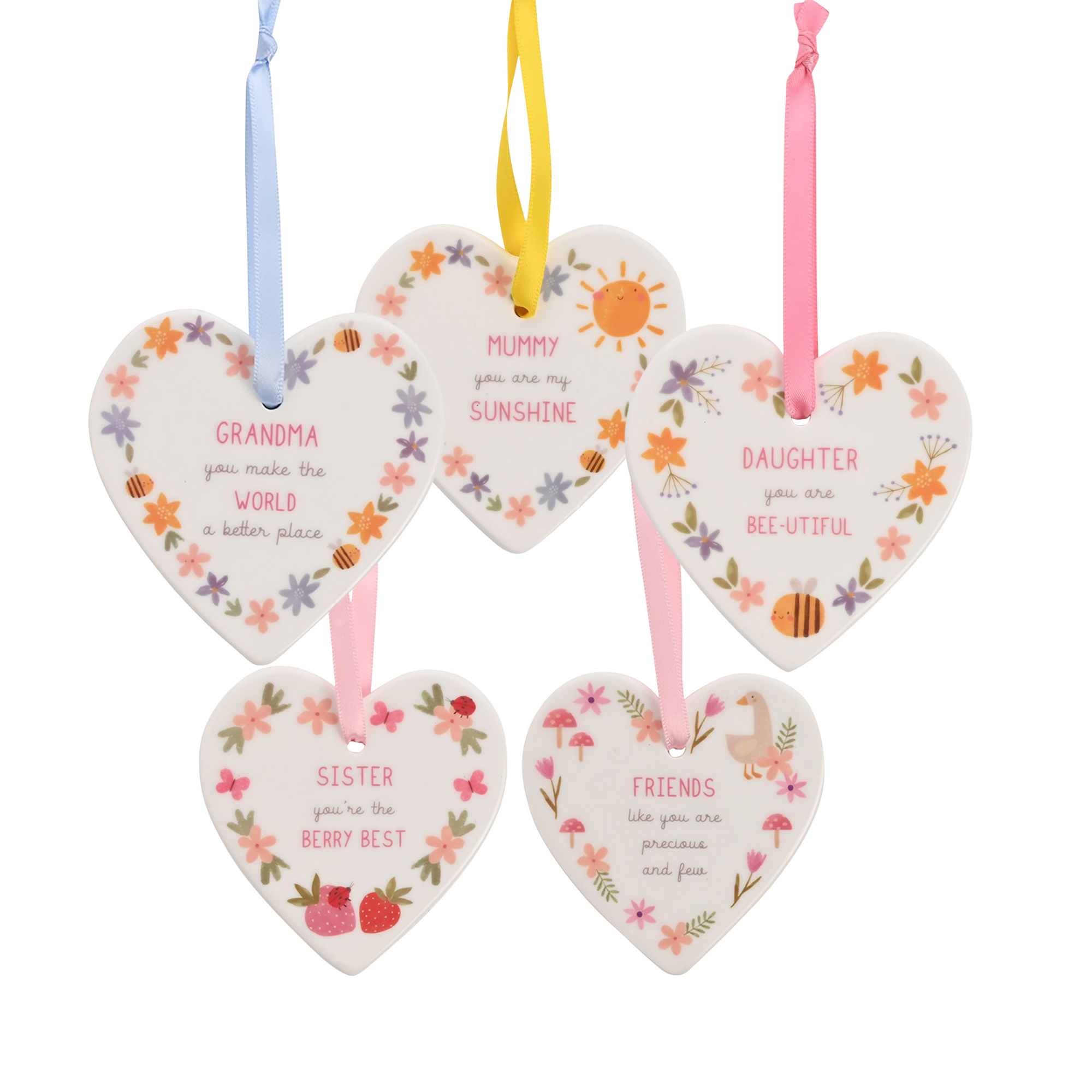 Love Life Ceramic Hanging Heart Plaque
