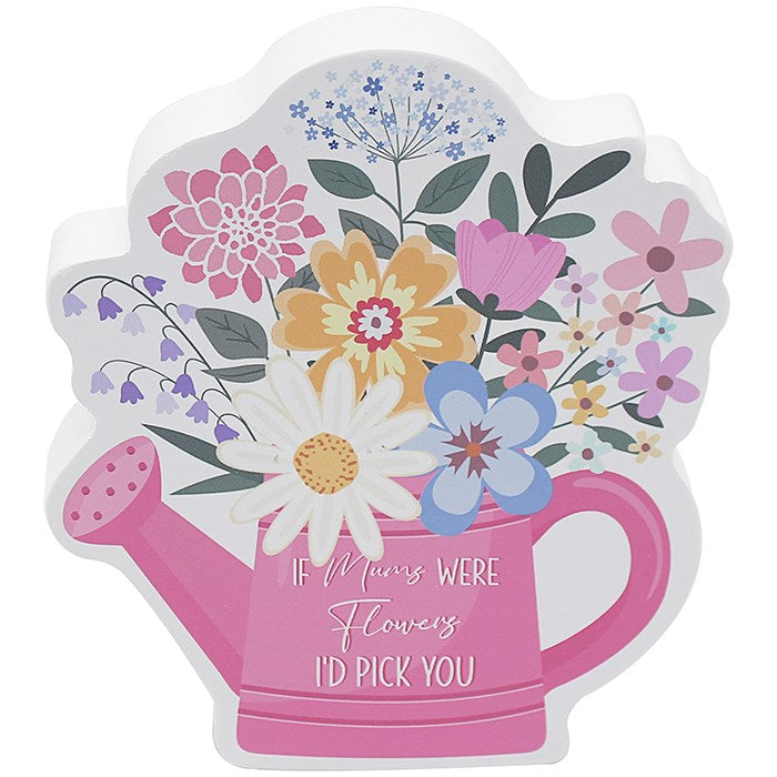 Mum Bouquet Plaque - Pink