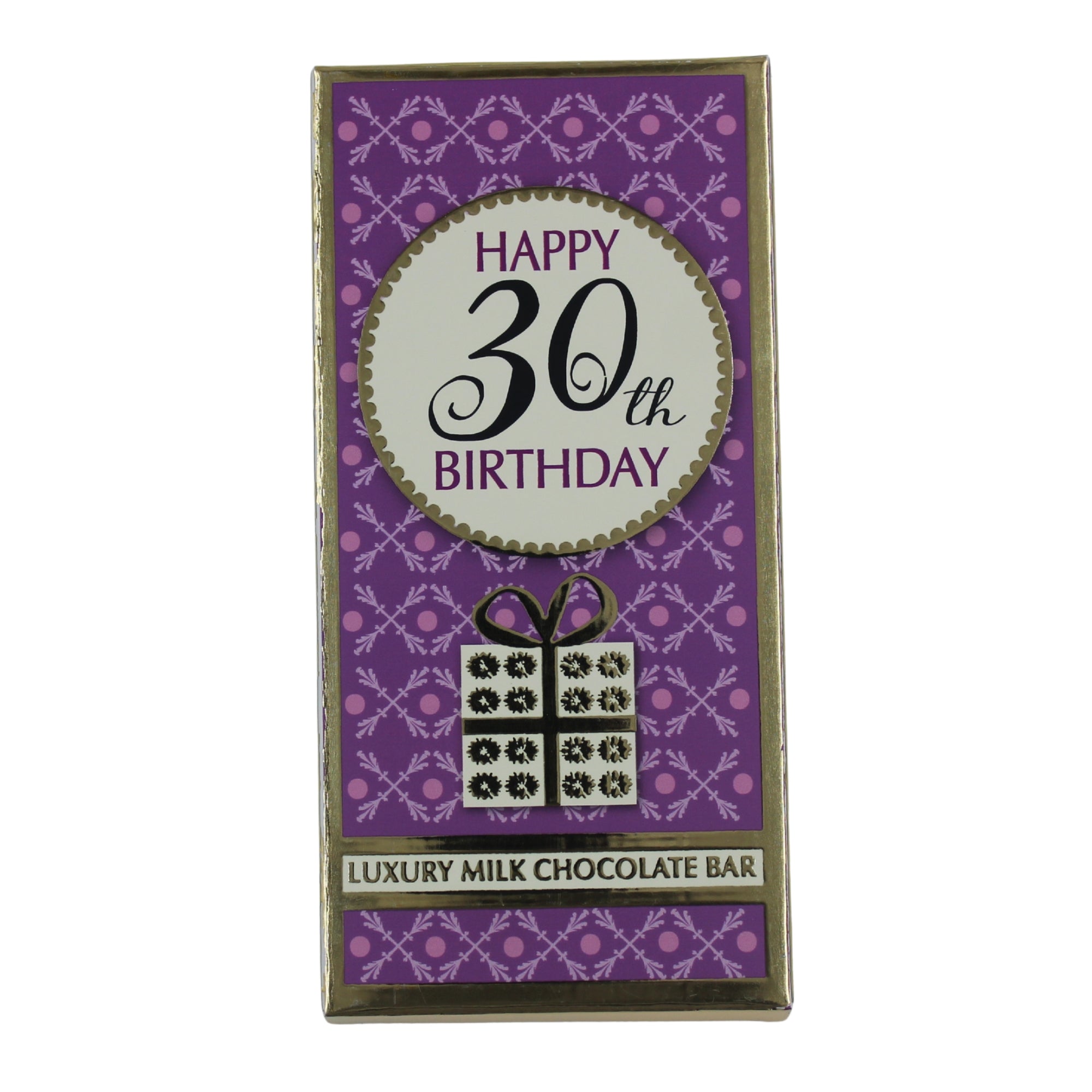 Luxury Milk Chocolate Greetings Bar - 30th Birthday