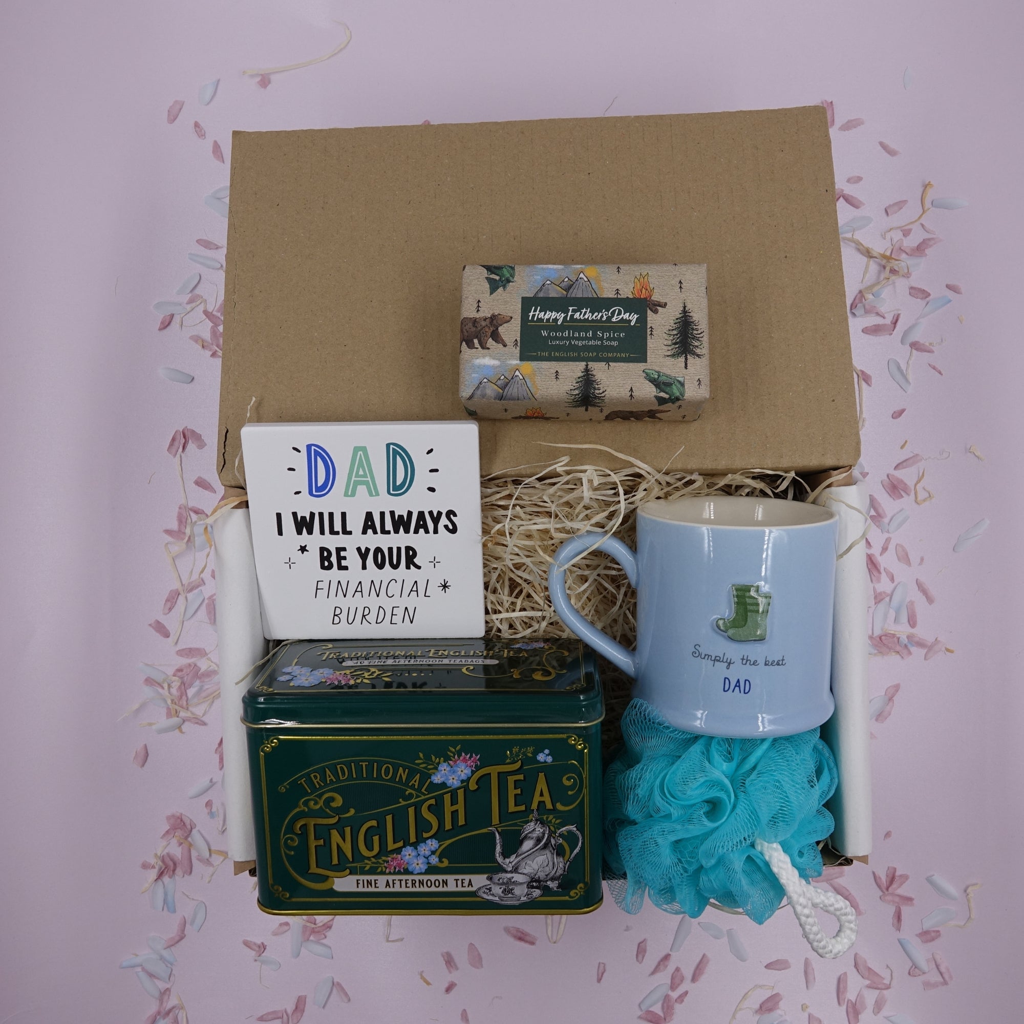 Dad Father's Day Gift Set - Mug & Tea Coaster Gift Treat Box