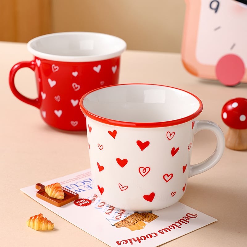 Heart Design Ceramic Mug