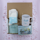 Auntie Butterfly Mug & Coaster Blue Treat Box