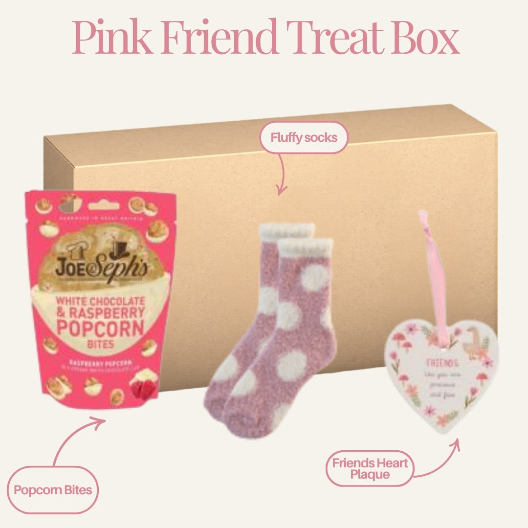 Pink Keepsake Friend Letterbox Gift Treat Box	