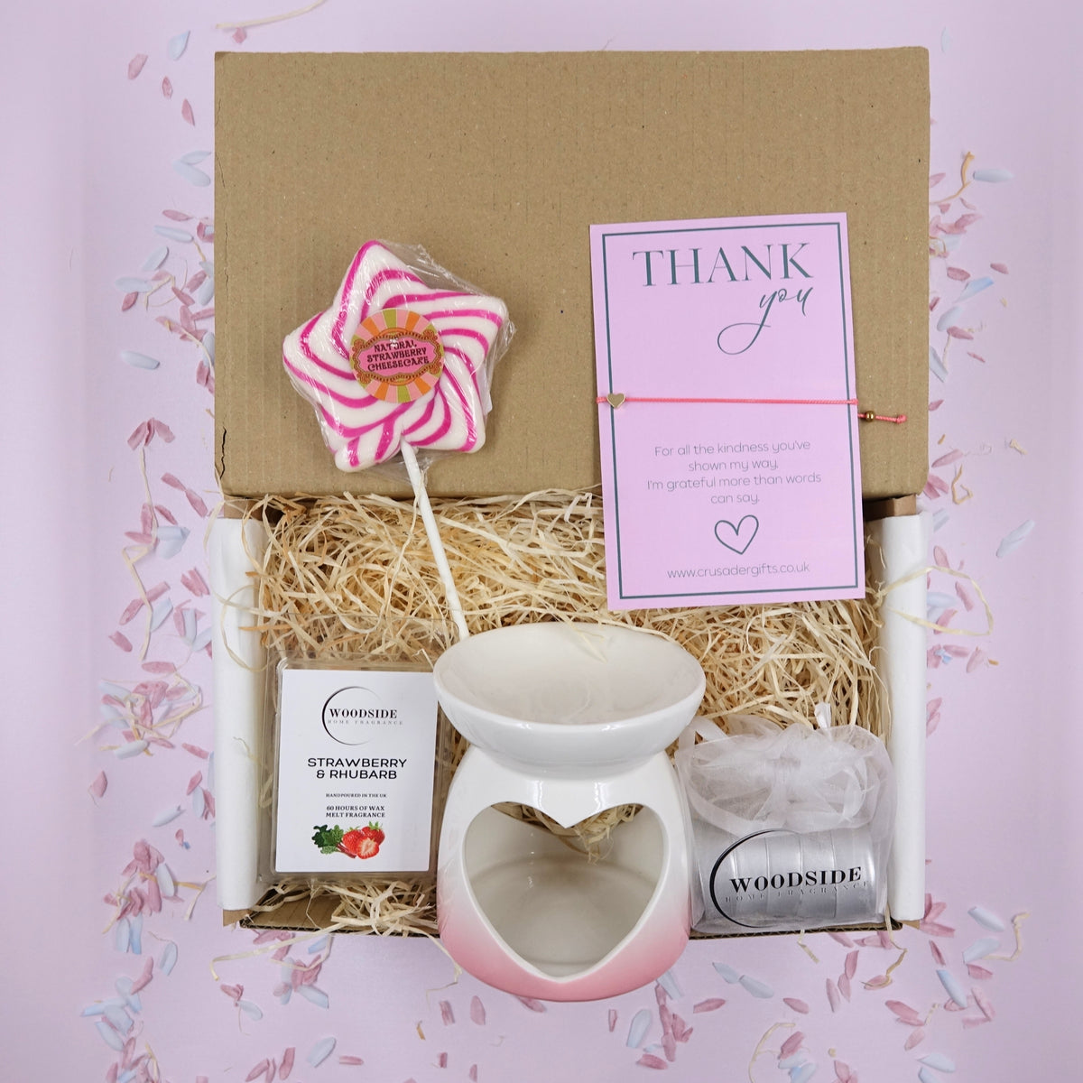 Thank You Pink Home Fragrance Wax Melt Burner Treat Box