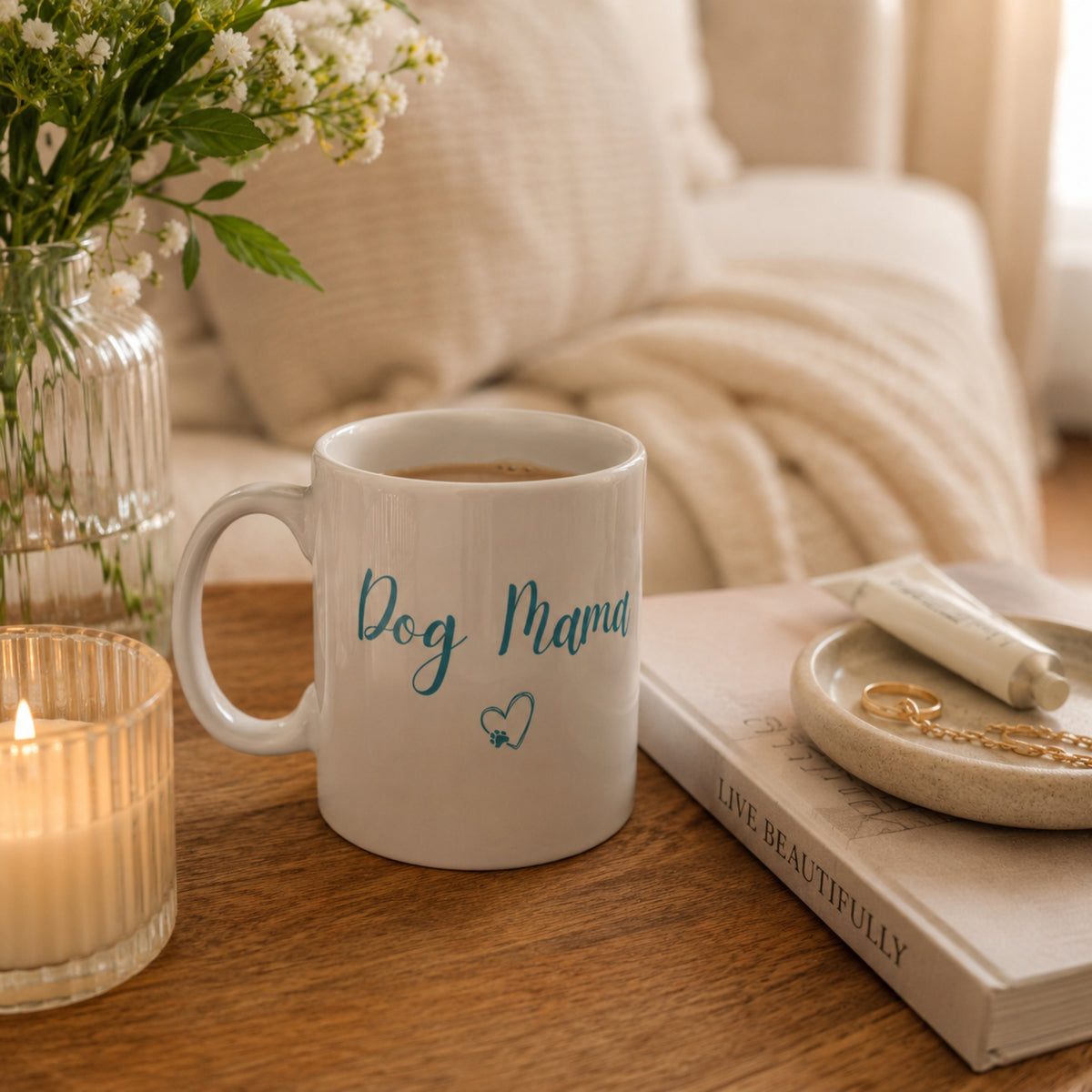 Dog Mama Keepsake Bracelet & Mug Gift Treat Box