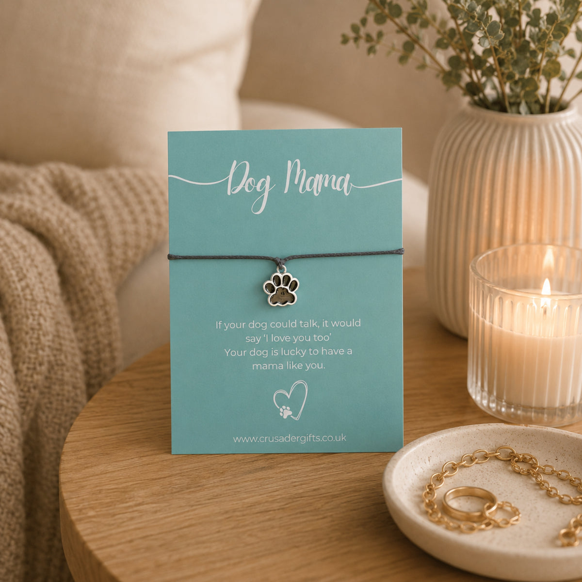 Dog Mama Keepsake Bracelet & Mug Gift Treat Box