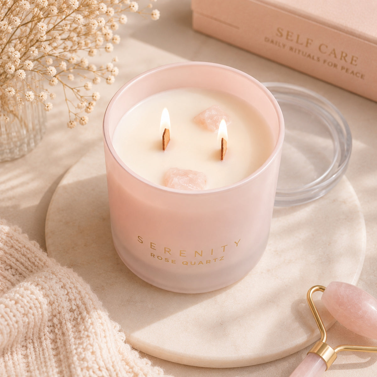 Rose Quartz Candle