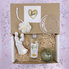 Loving Embrace Figurine with Green Reed Diffuser Vase & Fragrance Treat Gift Box