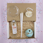 Green Reed Diffuser Vase Gift Set With Pink Grapefruit & Lily Fragrance