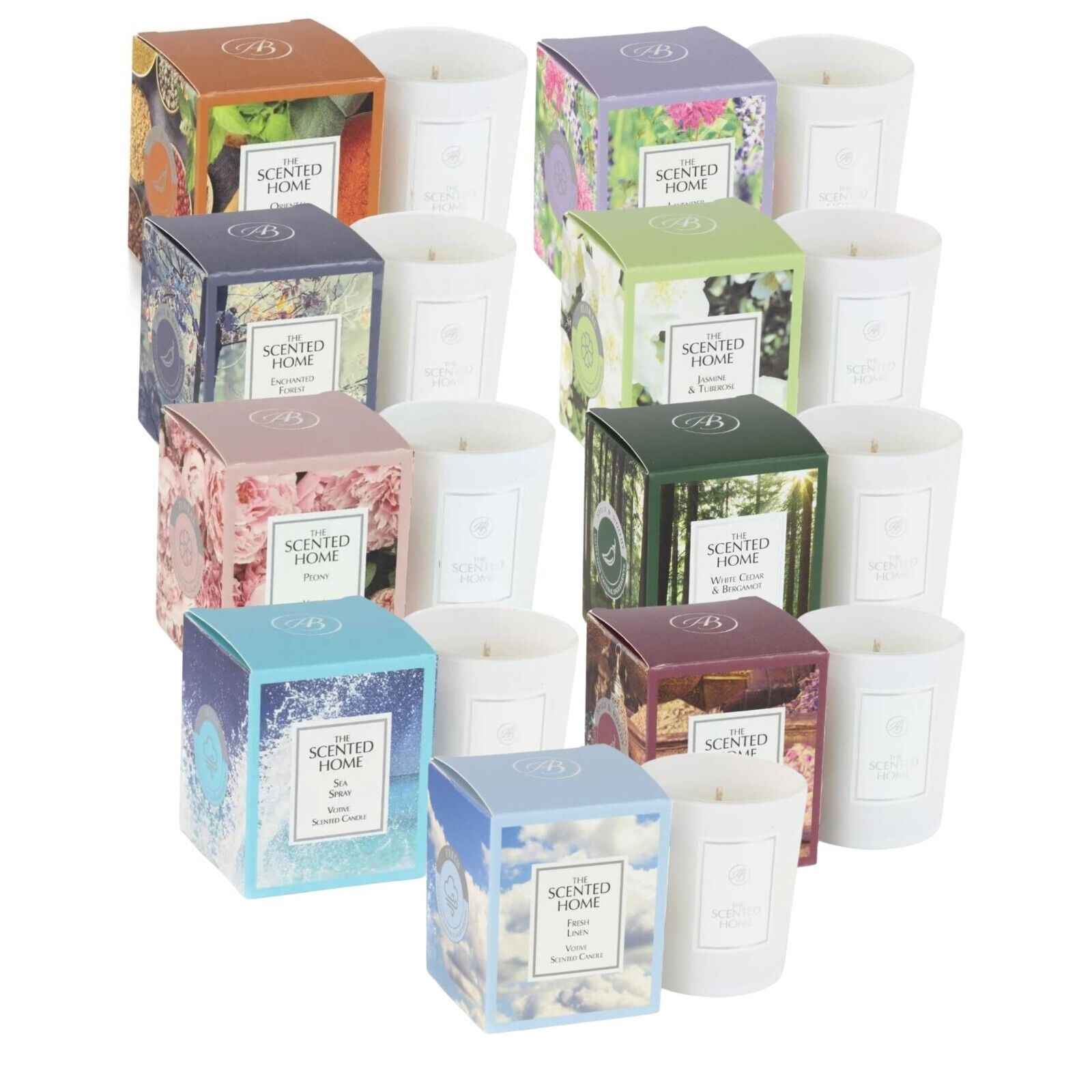 Ashleigh & Burwood Scented Home Votive Candles Various Fragrances Gift Boxed