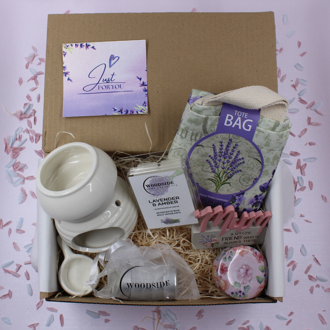 Mum - Lavender Home Fragrance Candle & Wax Burner Treat Box