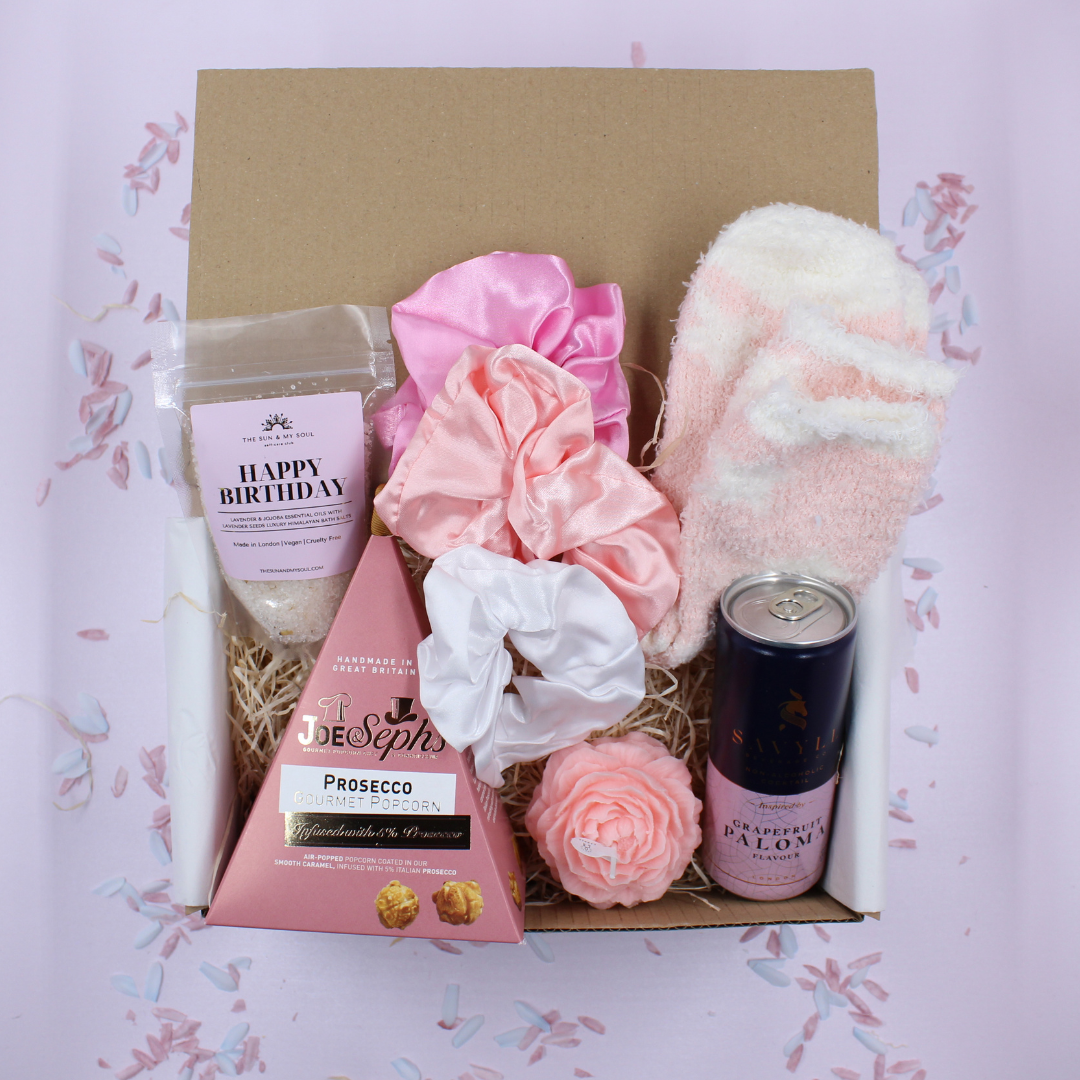 Pink Happy Birthday Mega Treat Box Gift Hamper 