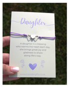 Woodside Home Living - Daughter Purple Heart Keepsake Letterbox Bracelet 