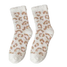 Fluffy Cosy Socks Animal Print Design One Size - Various Colours