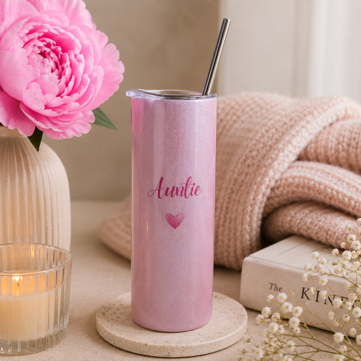 Auntie Pink Infinity Heart - Home Fragrance Teardrop Burner & Wax Melts Treat Box