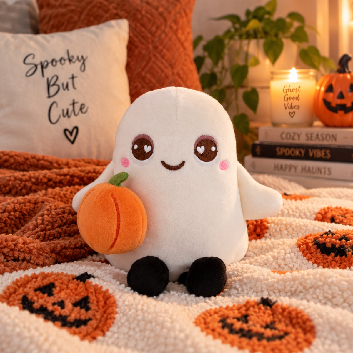 Ghost with Pumpkin Plush Toy