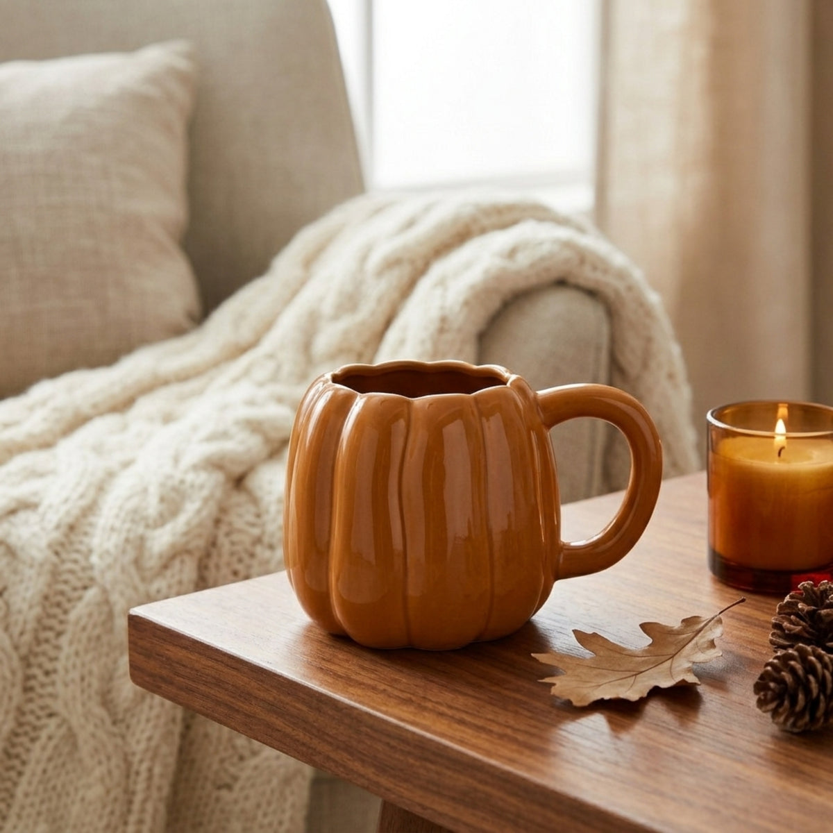 Pumpkin Shaped Mug