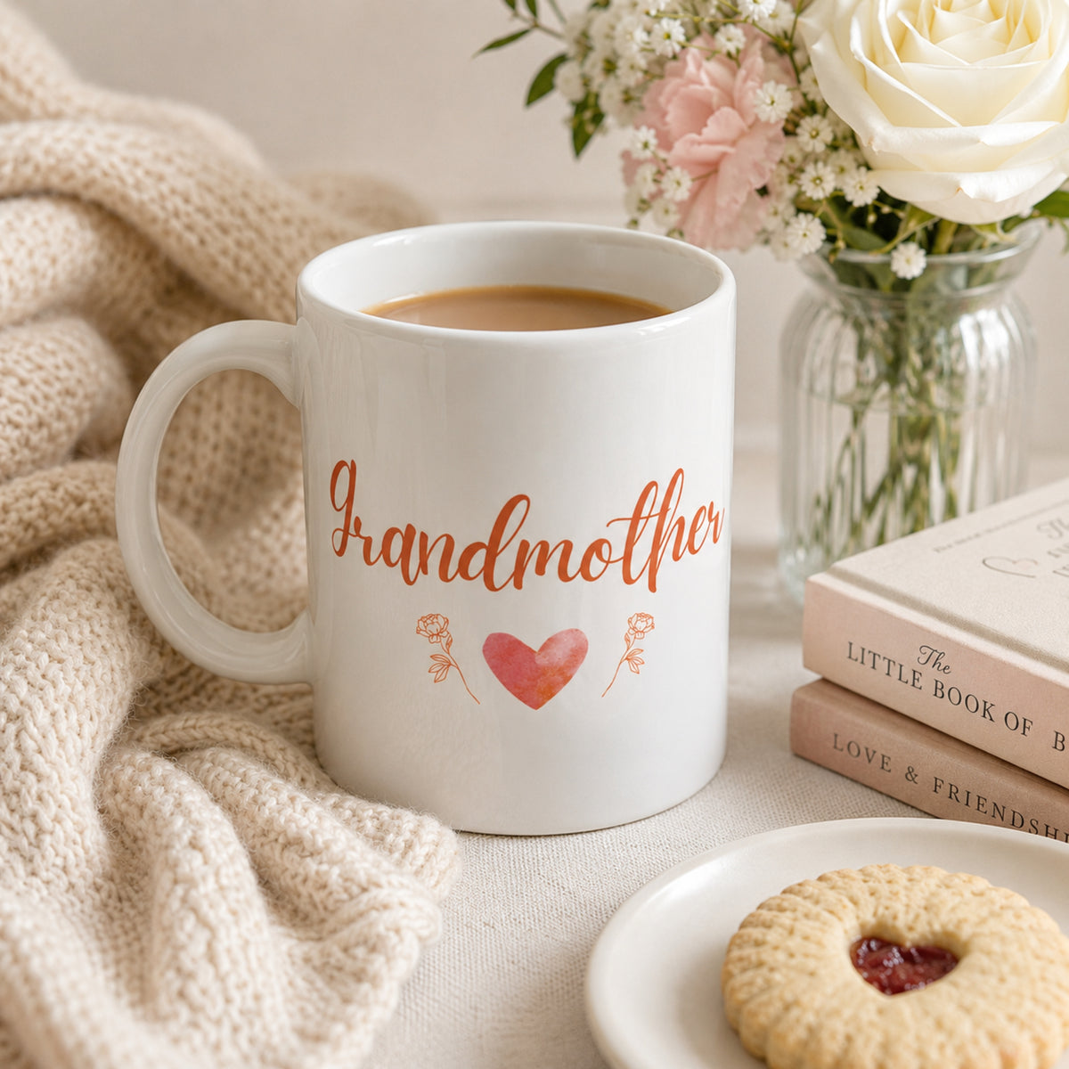 Grandmother Cosy Tea Party Grey Gift Set Box