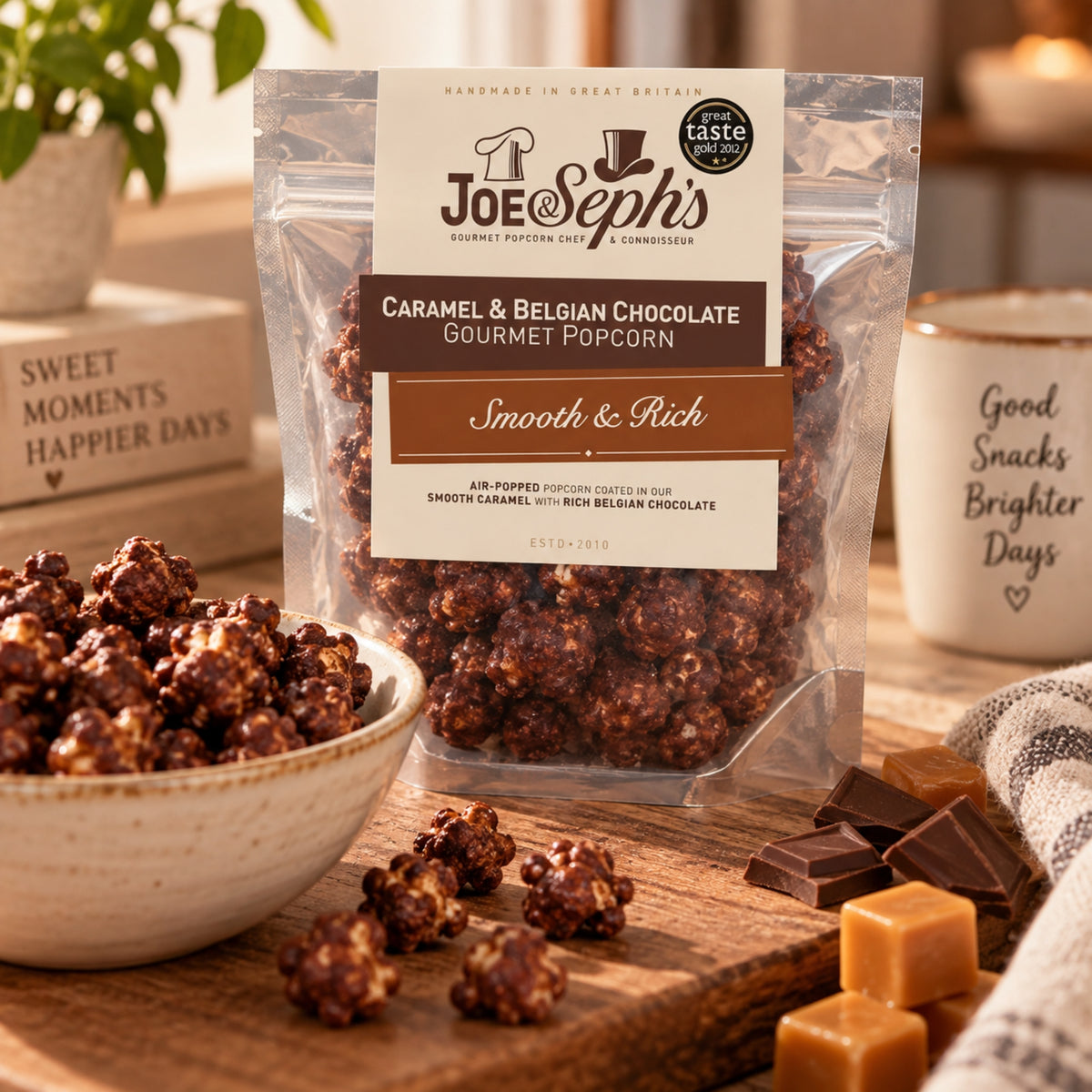 Caramel & Belgian Chocolate Popcorn