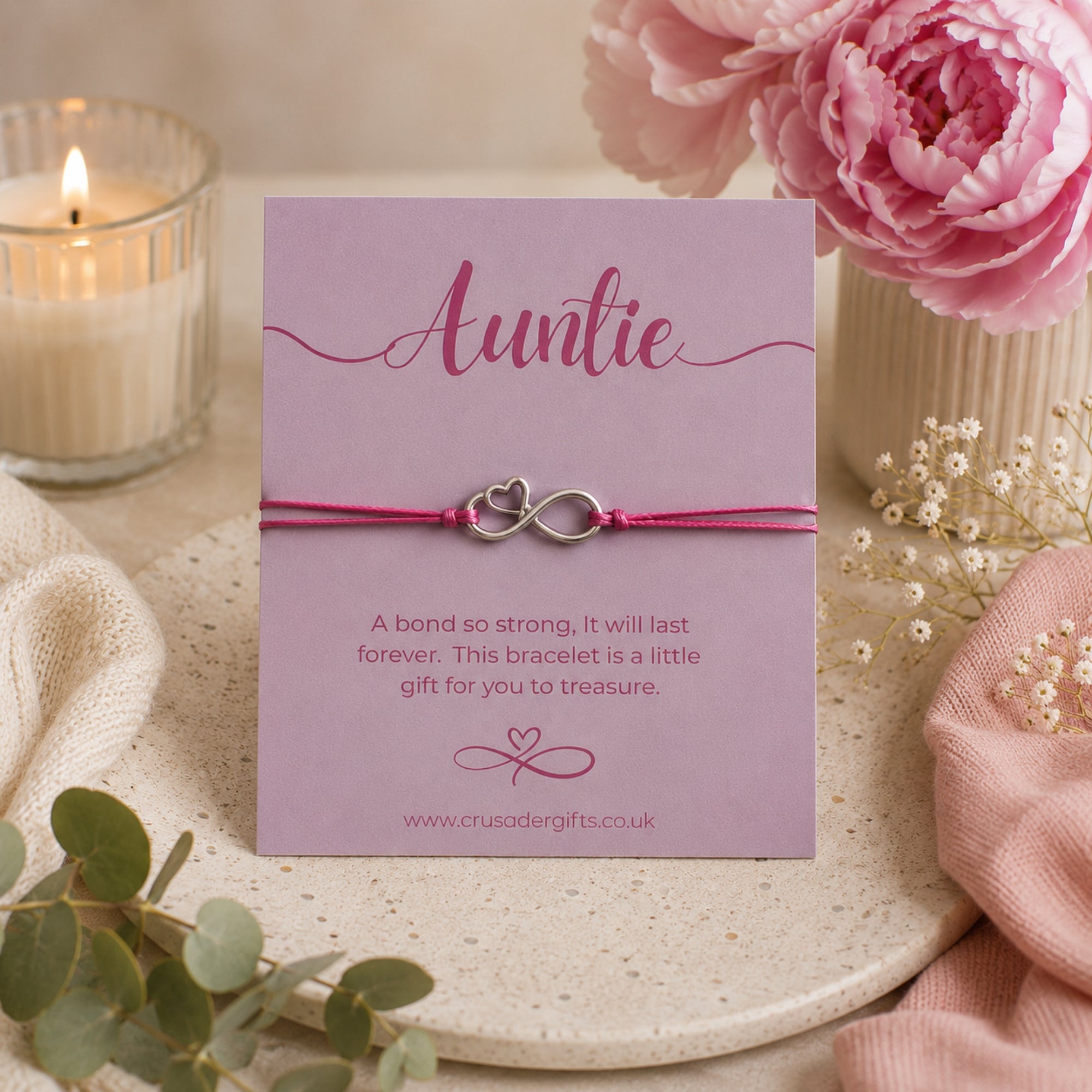 Auntie Pink Infinity Heart Treat Box - Cosy Sweet Treats