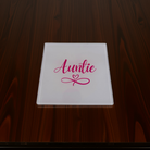 Auntie Pink Infinity Heart - Mug & Coaster Set With Cosy Socks Treat Box - Coaster