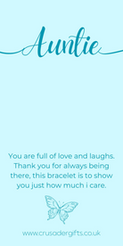 Woodside Home Living - Auntie Keepsake Letterbox Blue Bracelet 