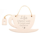 Love Life Tea Cup Hanging Plaque