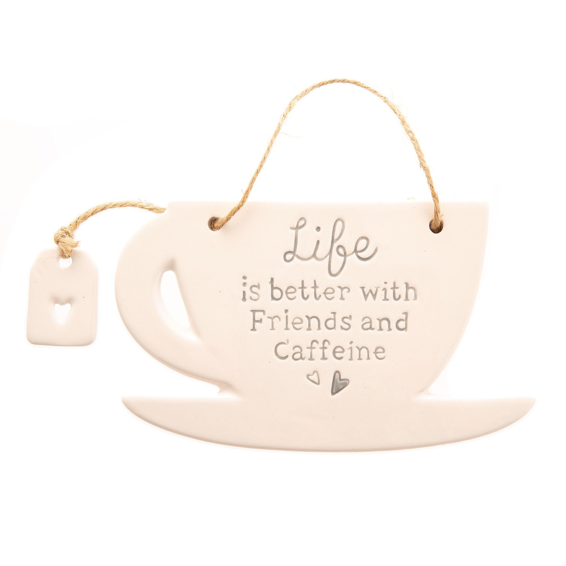 Love Life Tea Cup Hanging Plaque