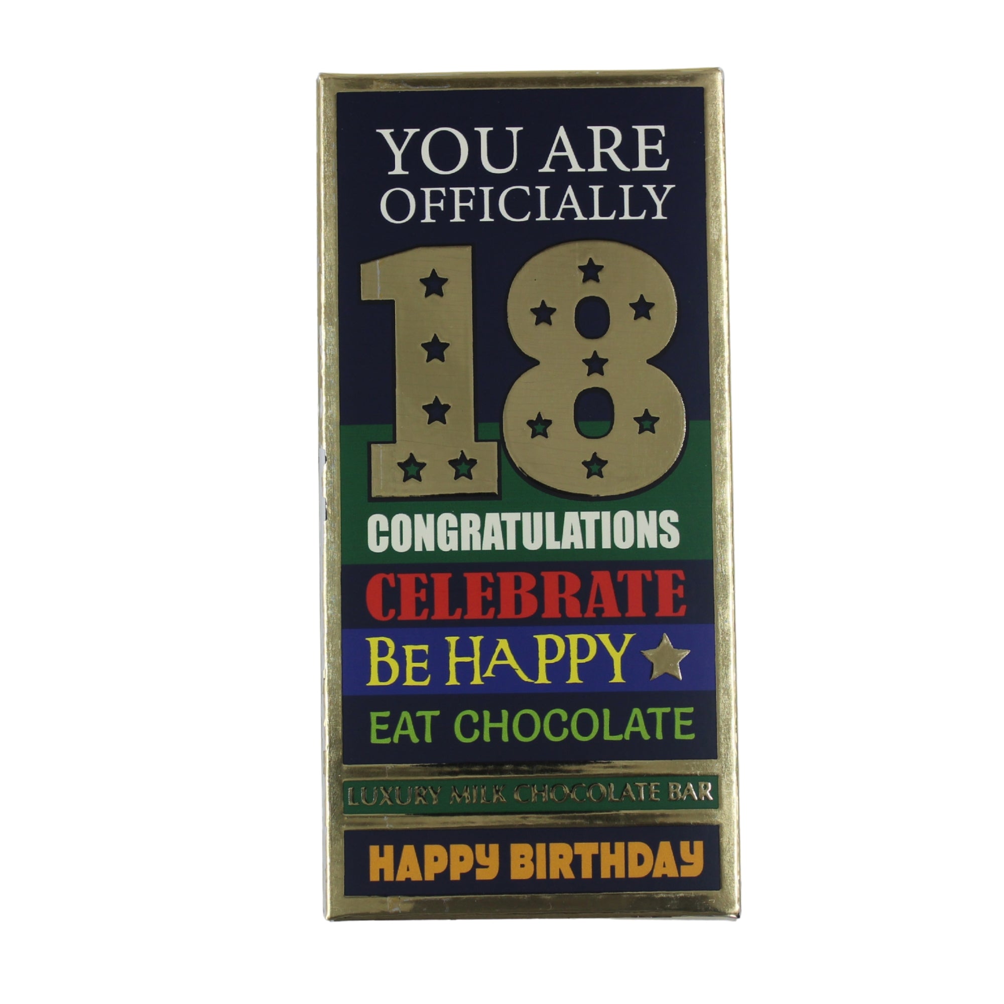 Luxury Milk Chocolate Greetings Bar - Officially 18
